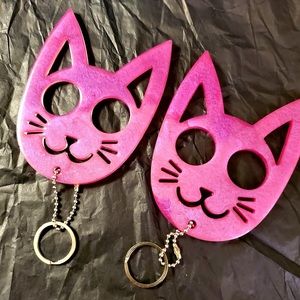50 Piece Cat Shaped Self Defense Keychains in Multiple Colors